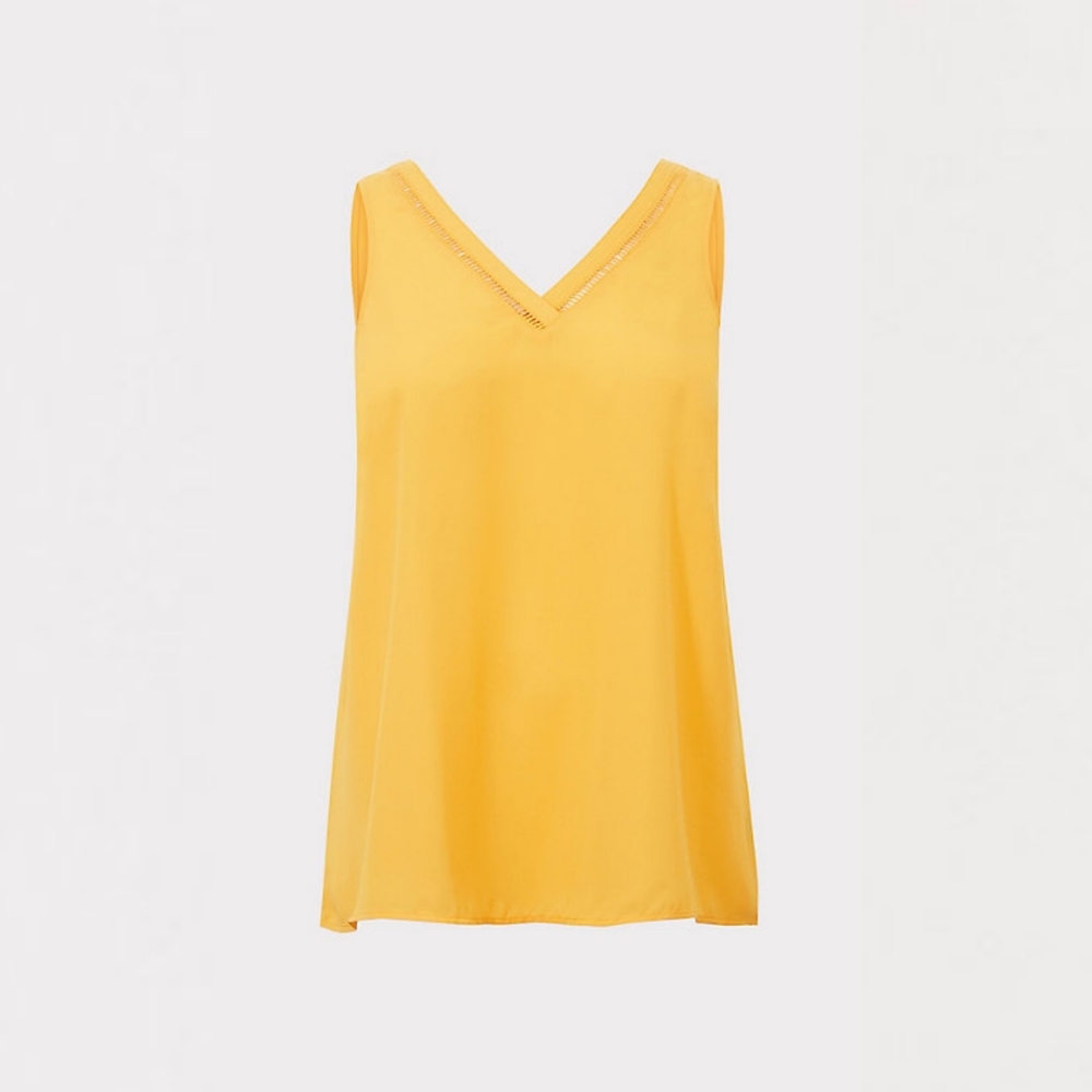 🎉 SALE 🎉HP🎉 Torrid Golden Yellow Eyelet Georgette Tank - Picture 5 of 10